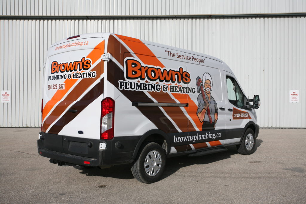 Brown's Plumbing Van Wrap 1