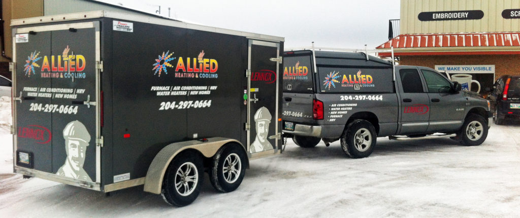 Allied Heating & Cooling Truck and Trailer