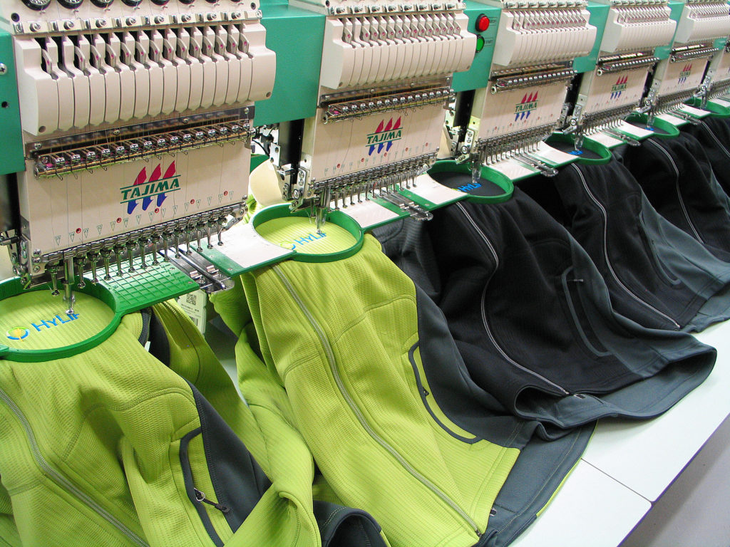 Hylife Jackets - embroidery room
