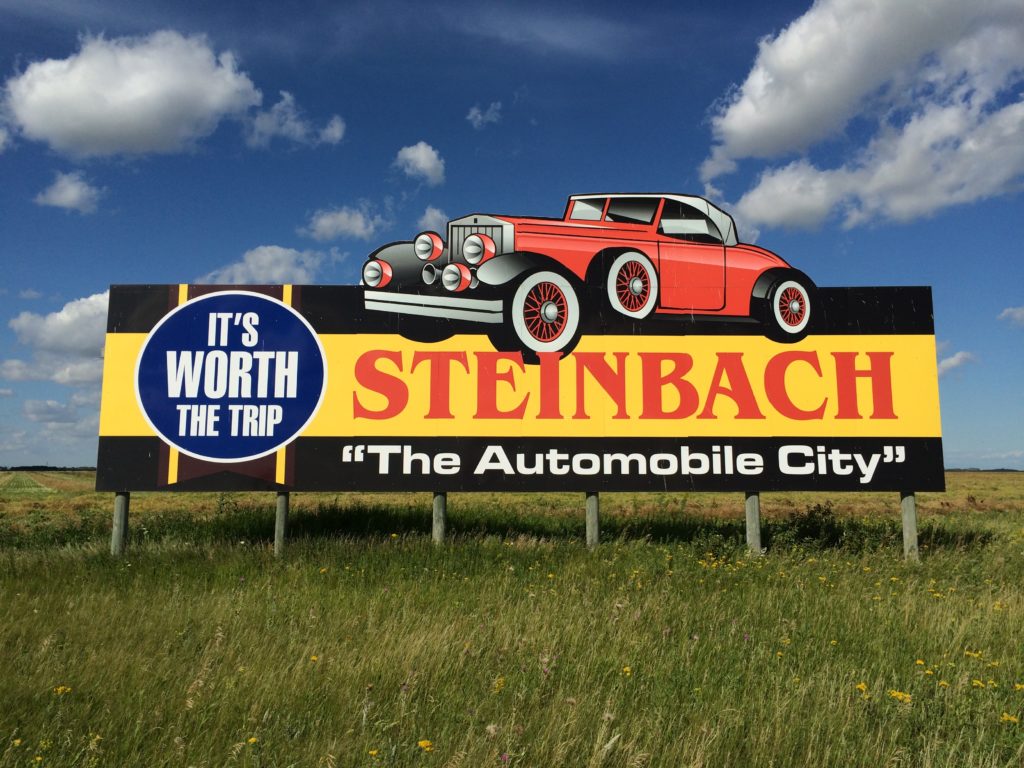 Steinbach The Automobile City Billboard