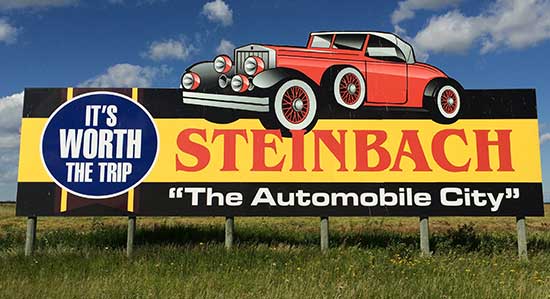 Steinbach The Automobile City-Billboard